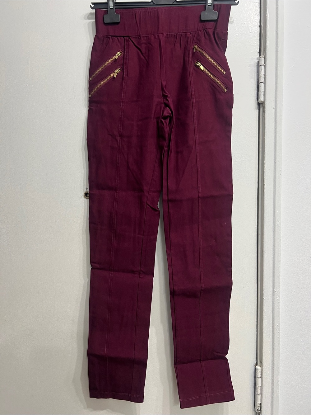 Magenta Zip Pocket Ponte Pants